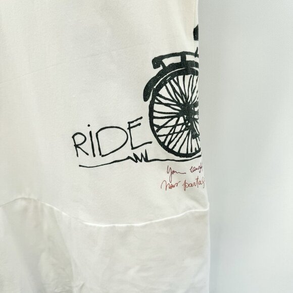 Message Factory Tunic Dress Womens XS Cycling Themed Cowl Neck Made In Canada - Picture 4 of 16